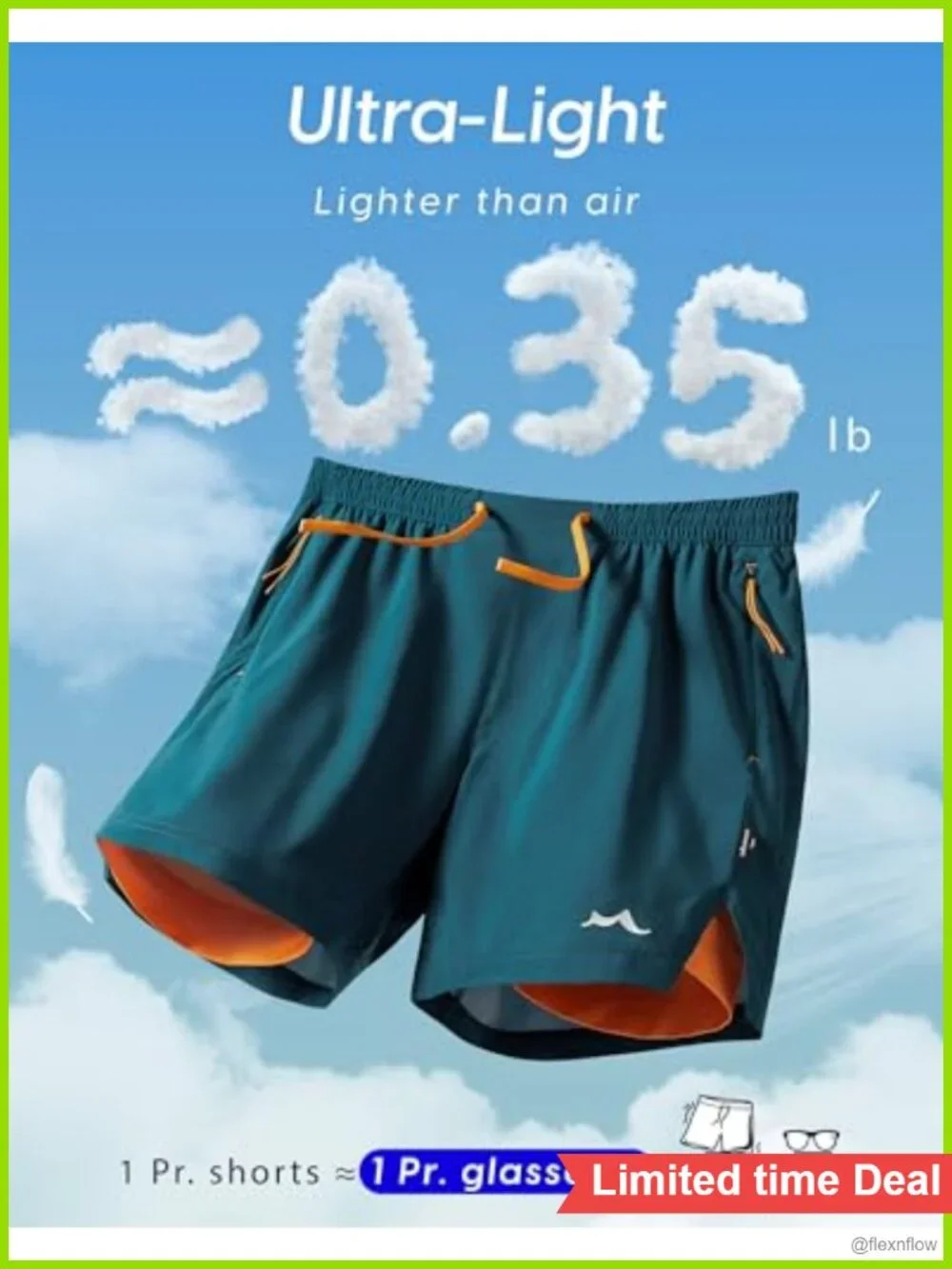 Men's Athletic Running Shorts with Liner Ultra Lightweight 5/7 Inch Quick Dry